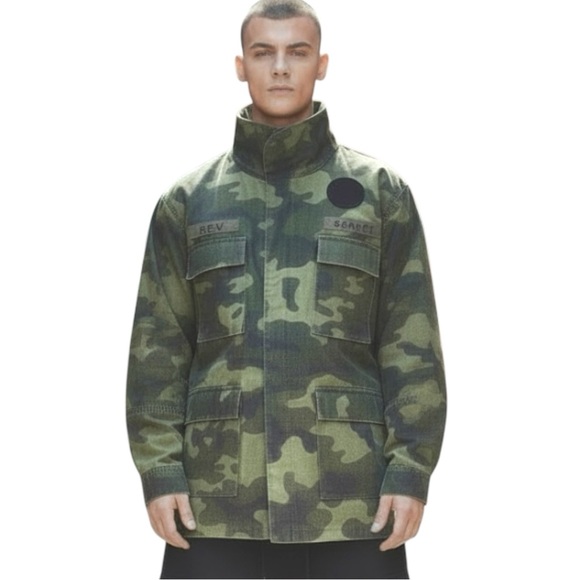Once We Were Warriors Other - Warriors Camo Military Utility Jacket Green Black Hooded Dara Trooper L Oversize